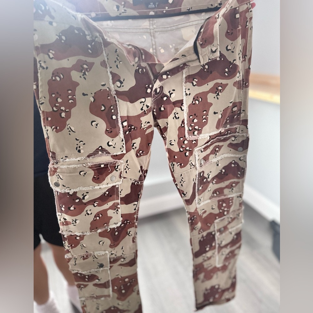 RAW Men's Brown Desert Camo Cargo Pants